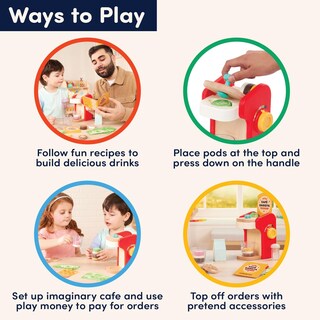 Foto 4 | Foto 4 | Set De Juego Battat Education Toy Barista De Madera Con Sonido Durante Más De 2 Años - Venta Internacional.