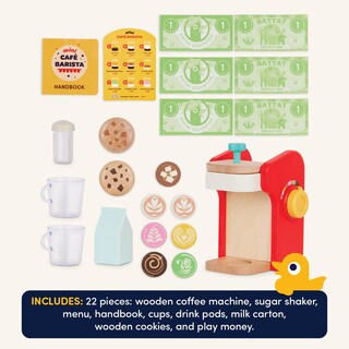 Foto 6 | Foto 6 | Set De Juego Battat Education Toy Barista De Madera Con Sonido Durante Más De 2 Años - Venta Internacional.