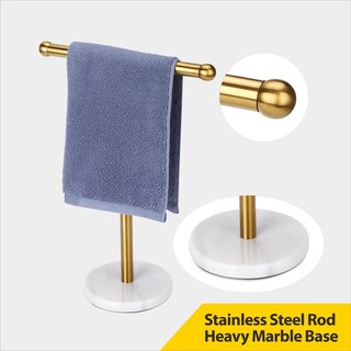 Foto 2 | Foto 2 | Soporte Para Toallas Waydeli Gold Con Base De Mármol De Acero 304 - Venta Internacional.