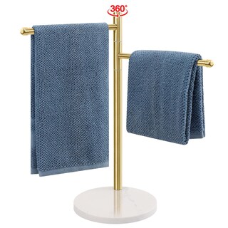 Foto 1 | Foto 1 | Soporte Para Toallas De Mano Bathace En Forma De F Con Base De Mármol De Acero Inoxidable - Venta Internacional.