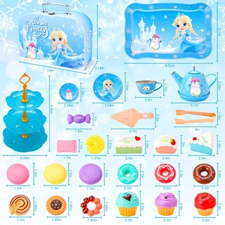 Foto 5 | Foto 5 | Set De Fiesta De Té Innocheer Para Niñas De 3 A 8 Años Con Temática De Princesa - Venta Internacional.