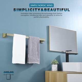 Foto 4 | Foto 4 | Toallero Kokosiri Para Baño Cocina Pared 60 Cm Dorado - Venta Internacional.