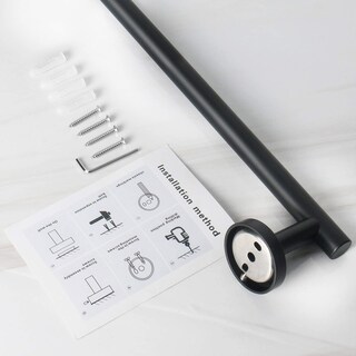 Foto 6 | Foto 6 | Toallero Nearmoon De Acero Inoxidable Grueso 45 7 Cm Negro Mate - Venta Internacional.