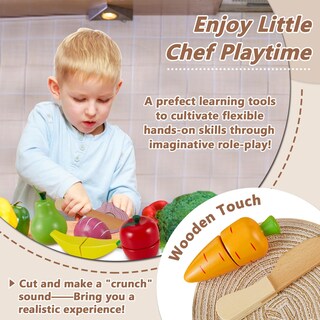 Foto 2 | Foto 2 | Set Play Food Hersity Para Cortar Frutas Y Verduras Para Niños Pequeños - Venta Internacional.