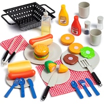 Set Play-act De Juguete Para Barbacoa Play-act  27 Unidades  Para Niños Con Comida Para Jugar - Venta Internacional.