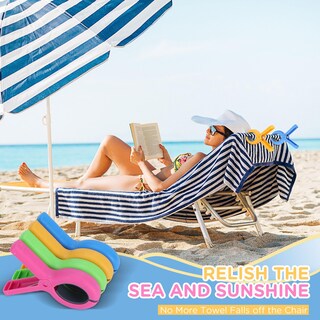 Foto 4 | Foto 4 | Pinzas Para Toallas De Playa Gomedi 12 Unidades Para Sillas De Playa 9 4 Cm 4 Colores - Venta Internacional.