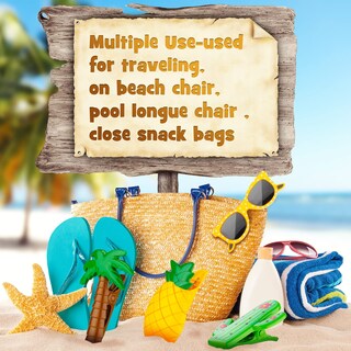 Foto 6 | Foto 6 | Pinzas Para Toallas De Playa Romooa 8 Unidades Tamaño Gigante Para Sillas De Playa - Venta Internacional.