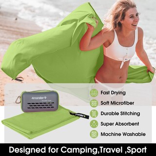 Foto 2 | Foto 2 | Toalla De Camping 4monster Superabsorbente De Microfibra Verde 71 X 35 Cm - Venta Internacional.