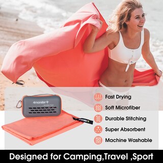 Foto 2 | Foto 2 | Toalla De Camping 4monster Superabsorbente De Microfibra 59x30 Cm - Venta Internacional.