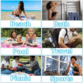 Foto 7 | Foto 7 | Toalla De Playa Widdonen De Microfibra Ligera Sin Arena - Venta Internacional.