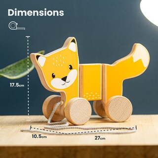 Foto 2 | Foto 2 | Pull Along Toys Bigjigs Toys Fox Madera Certificada Fsc 1 Año - Venta Internacional.
