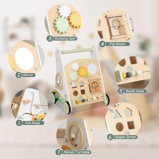 Foto 4 | Foto 4 | Push Walker De Madera Para Bebés Bpmfkid Forest Adventure Con Actividad - Venta Internacional.