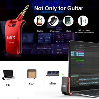 Foto 6 | Foto 6 | Sistema De Guitarra Inalámbrico Lekato 2.4ghz 6 Canales Recargable - Venta Internacional.