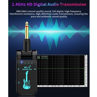 Foto 3 | Foto 3 | Sistema De Guitarra Inalámbrico Tiandirenhe 2.4ghz 8 Canales Negro - Venta Internacional.