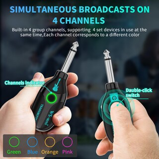 Foto 4 | Foto 4 | Sistema De Guitarra Inalámbrico Beeone Mini Pro 2.4 Ghz 4 Canales - Venta Internacional.