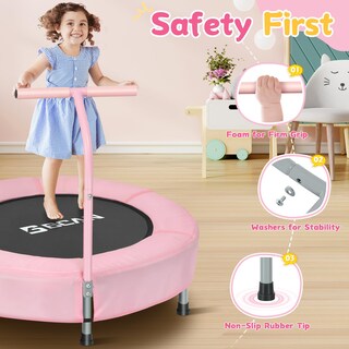 Foto 3 | Foto 3 | Trampolín Bcan Mini Plegable De 91 Cm Con Asa Para 2 A 5 Años Color Rosa - Venta Internacional.
