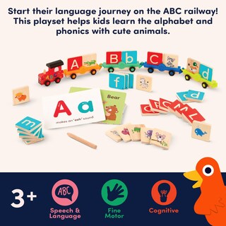 Foto 6 | Foto 6 | Set De Tren Con Letras De Madera Battat Education 84 Piezas Más De 3 Años - Venta Internacional.