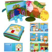 Libro Montessori De Felt Busy Para Niños Pequeños De 3 A 6 Años Con Juegos - Venta Internacional.