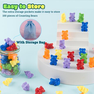 Foto 6 | Foto 6 | Juego De 100 Arcoíris Counting Bears Xinhuidalsq Para Niños A Partir De 3 Años - Venta Internacional.