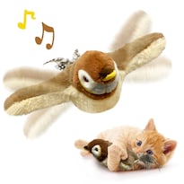 Juguete Para Gatos Kreizygo Flapping Wings Sparrow Con Hierba Gatera Y Carga Usb - Venta Internacional.