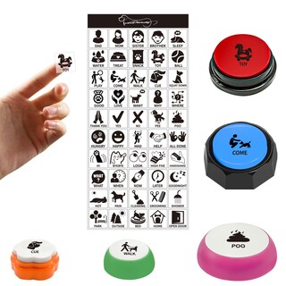 Foto 1 | Foto 1 | Pegatinas Para Botones De Perro Kivirap Diy Training Con 25 Pegatinas - Venta Internacional.