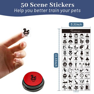 Foto 2 | Foto 2 | Pegatinas Para Botones De Perro Kivirap Diy Training Con 25 Pegatinas - Venta Internacional.