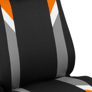 Foto 3 | Foto 3 | Juego Completo De Fundas Para Asientos De Coche Fh Group Tela Ajuste Universal Naranja - Venta Internacional.