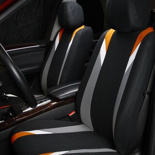Foto 7 | Foto 7 | Juego Completo De Fundas Para Asientos De Coche Fh Group Tela Ajuste Universal Naranja - Venta Internacional.