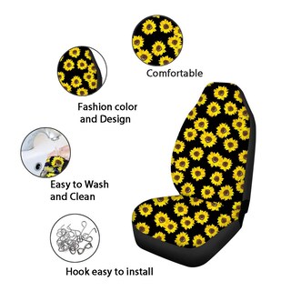 Foto 3 | Foto 3 | Fundas Para Asientos De Coche Toaddmos Asiento Delantero De Estilo Hawaiano - Venta Internacional.