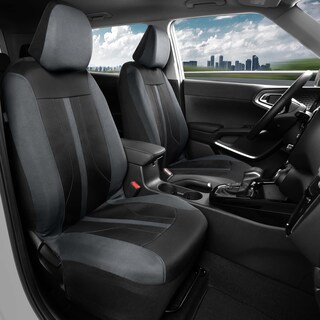 Foto 4 | Foto 4 | Fundas De Asiento Motor Trend De Tela Gris En La Parte Delantera Para Coche Camión Furgoneta - Venta Internacional.