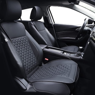 Foto 1 | Foto 1 | Fundas Para Asientos De Coche Elantrip De Piel Impermeables Universales Negras - Venta Internacional.