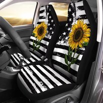 Fundas Para Asientos De Coche Gearider Sunflower  Paquete De 2  Color Negro Y Blanco - Venta Internacional.