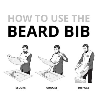 Foto 3 | Foto 3 | Set De Afeitado Beard King Para Hombre Con Forma De Babero Color Blanco - Venta Internacional.