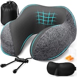 Almohada De Viaje Explorebliss Memory Foam Con Set De Accesorios - Venta Internacional.