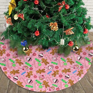 Foto 3 | Foto 3 | Falda Para Árbol De Navidad Harycnct Gingerbread Candy Pink 91 Cm - Venta Internacional.