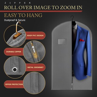 Foto 2 | Foto 2 | Suit Bag Hleelomi Paquete De 10 Unidades Bolsa De Ropa Para Viajes Color Gris - Venta Internacional.