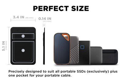 Foto 2 | Foto 2 | Funda Adhesiva Para Portátil Afterplug De 2 Bolsillos Color Negro - Venta Internacional.