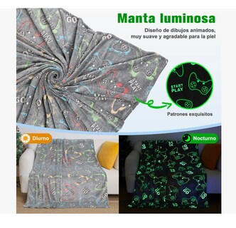 Foto 3 | Foto 3 | Cobija Frazada Magica Brilla En La Oscuridad Manta Cobertor