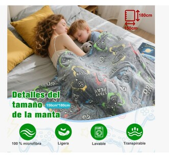 Foto 4 | Foto 4 | Cobija Frazada Magica Brilla En La Oscuridad Manta Cobertor