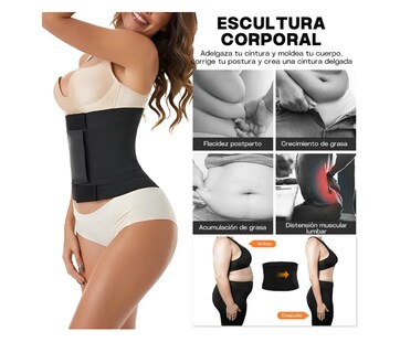 Foto 2 | Foto 2 | Faja Reductora Mujer Colombiano Para Vejiga Caida 3 Velcros