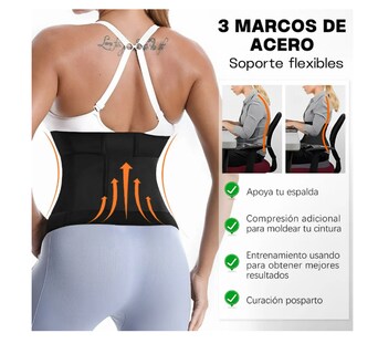 Foto 3 | Foto 3 | Faja Reductora Mujer Colombiano Para Vejiga Caida 3 Velcros