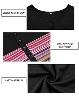 Foto 4 | Foto 4 | Tops Carcos De Manga Larga Con Botones Henley De Talla Grande Para Mujer - Venta Internacional.