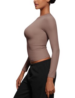 Foto 3 | Foto 3 | Camisa Crz Yoga Softembrace Manga Larga Para Mujeres Marrón Morado - Venta Internacional.