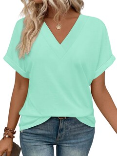 Foto 1 | Foto 1 | Blusas Wiholl Primavera Para Mujer 2025 Casual Elegante Cuello En V Verde S - Venta Internacional.