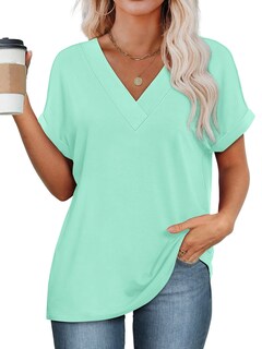 Foto 3 | Foto 3 | Blusas Wiholl Primavera Para Mujer 2025 Casual Elegante Cuello En V Verde S - Venta Internacional.