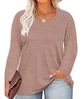 Foto 1 | Foto 1 | Túnica Tiyomi Talla Grande Para Mujer Con Cuello Redondo Y Manga Larga - Venta Internacional.