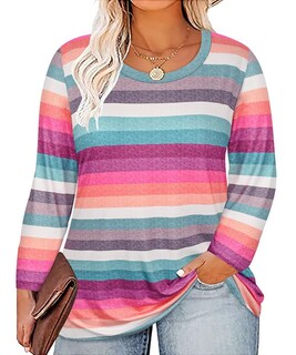 Foto 1 | Foto 1 | Túnica Tiyomi Talla Grande Para Mujer Con Cuello Redondo Y Manga Larga - Venta Internacional.