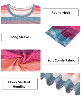 Foto 5 | Foto 5 | Túnica Tiyomi Talla Grande Para Mujer Con Cuello Redondo Y Manga Larga - Venta Internacional.