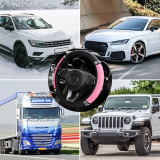 Foto 6 | Foto 6 | Funda Para Volante De Coche Osilly Bling 38 Cm Diamantes De Imitación Color Rosa - Venta Internacional.