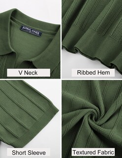 Foto 5 | Foto 5 | Polo Pj Paul Jones De Punto Con Cuello En V Y Manga Corta Para Hombre - Venta Internacional.